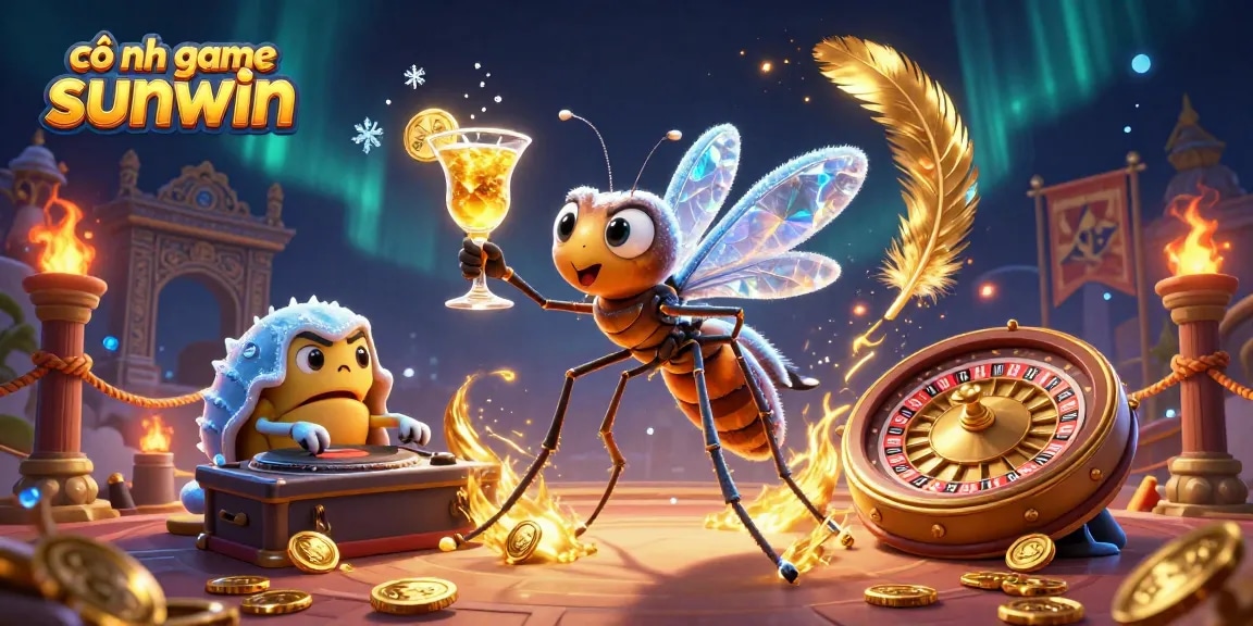 Experience exciting gameplay at cổng game sunwin with a vibrant 3D casino illustration dynamic scene.