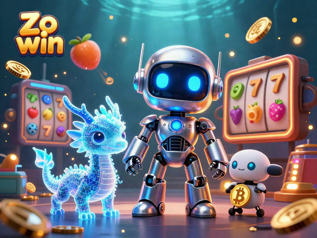 Zo win offers exciting slots gameplay surrounded by thrilling casino elements in a vibrant scene.