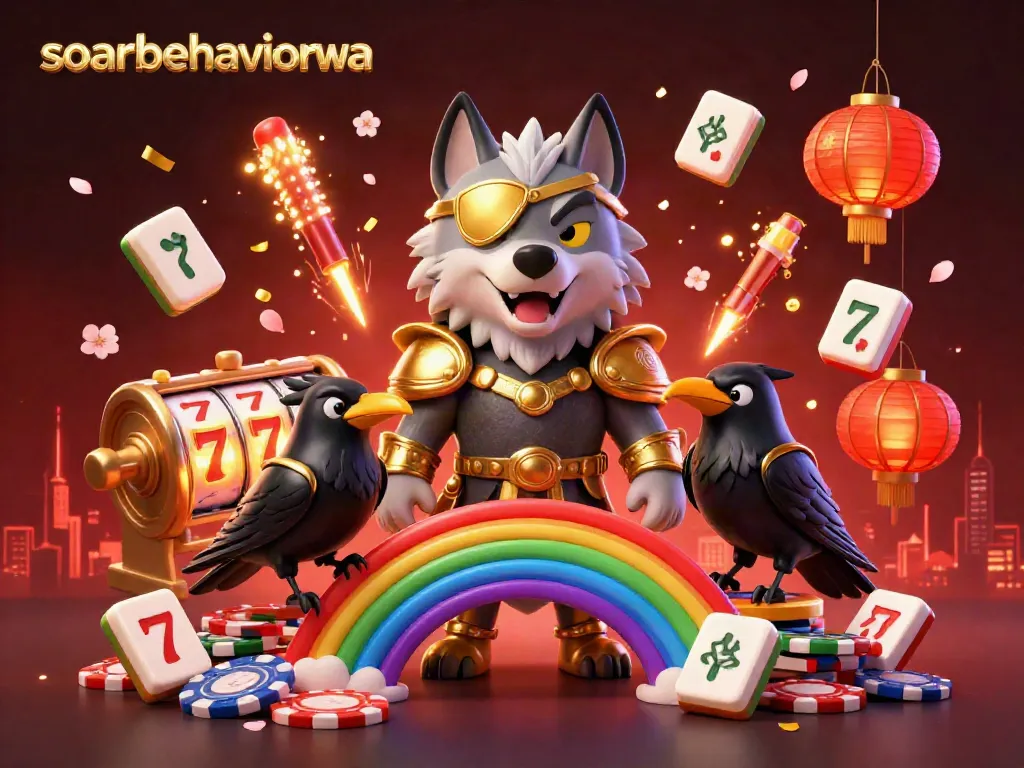 Engage with soarbehaviorwa’s thrilling slot experience featuring a cartoon Norse mythology-inspired Odin wolf and dynamic game elements.