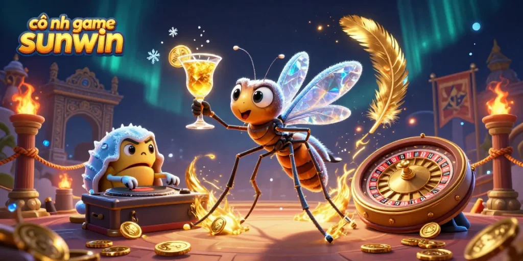 Experience exciting gameplay at cổng game sunwin with a vibrant 3D casino illustration dynamic scene.
